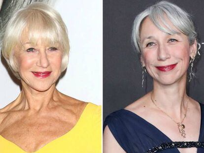 Helen Mirren y, a la derecha, Alexandra Grant.