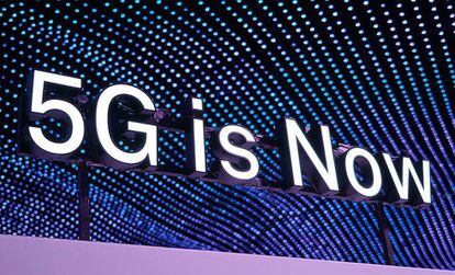 Pabellón 5G en el MWC de Barcelona.