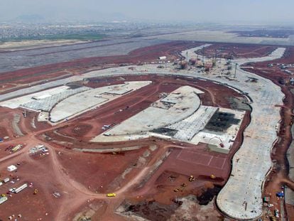 Vista aérea del nuevo aeropuerto en Texcoco. 