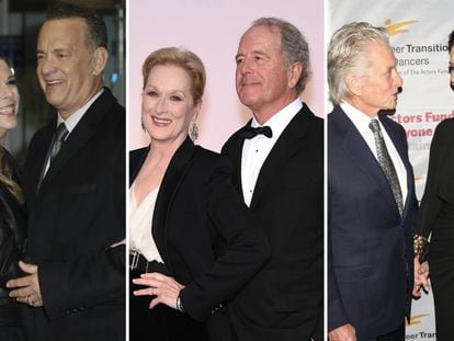 Tom Hanks y Rita Wilson, Meryl Streep y Don Gummer y Michael Douglas y Catherine Zeta Jones.