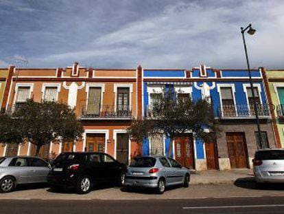 Casas de El Cabanyal afectadas por el plan del Ayuntamiento.