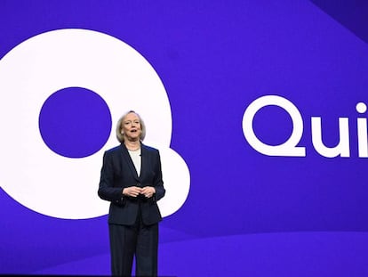 La CEO de Quibi, Meg Whitman, en una conferencia en el CES de Las Vegas el pasado enero.