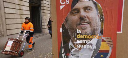 Carteles electorales de Oriol Junqueras.