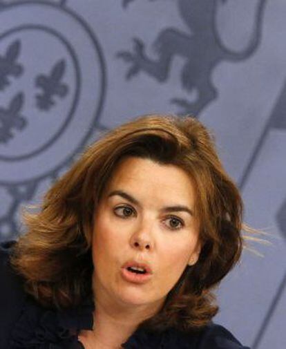 La vicepresidenta del Gobierno, Soraya Sáenz de Santamaría.