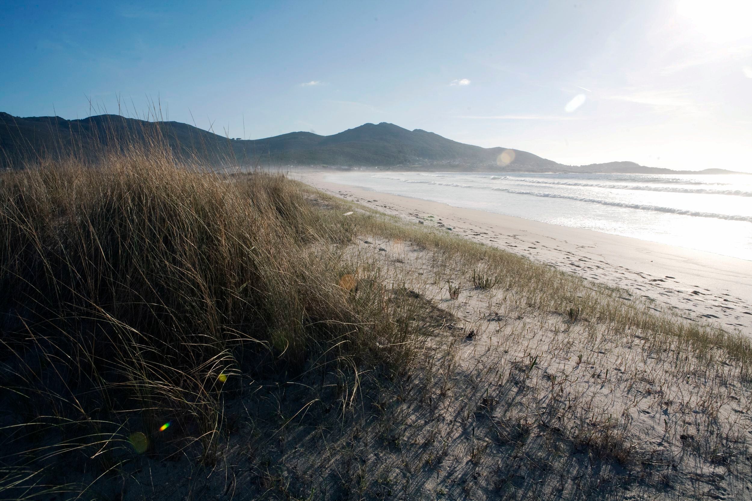 Playa coruñesa de Carnota, una de las más extensas y salvajes de Galicia. 