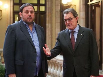 Artur Mas y Oriol Junqueras en noviembre de 2014.