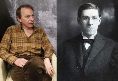 Michel Houellebecq (izquierda) y H. P. Lovecraft.