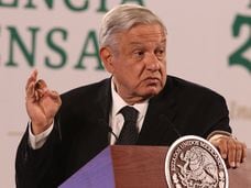 El presidente de México, Andrés Manuel López Obrador, en una rueda de prensa matutina en el Palacio Nacional, en Ciudad de México.