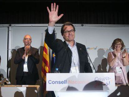 Artur Mas durante la Cosell Nacional de Converg&egrave;ncia.