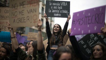 Protesta por las agresiones sexuales en Barcelona, en mayo de 2018.