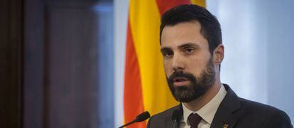 Roger Torrent, este miércoles en el Parlament.