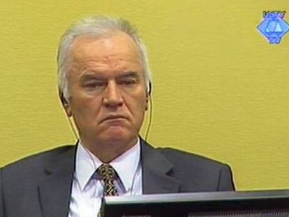 Ratko Mladic, durante el juicio.