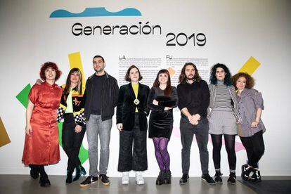 De izquierda a derecha, Raisa Maudit, Ana Barriga, Ignacio García Sánchez, Saelia Aparicio, Susanna Inglada, Mario Espliego, Ana García-Pineda y Lucía P. Moreno.