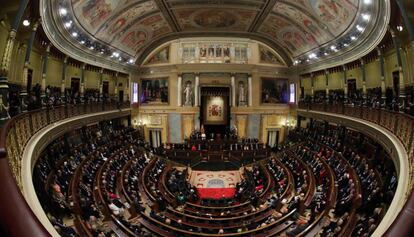 El Congrés dels Diputats durant l'acte d'aniversari dels 40 anys de la Constitució.