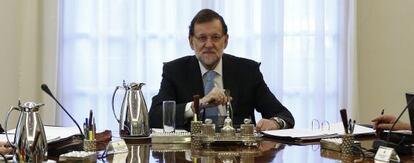 Mariano Rajoy al Consell de Ministres, aquest dimecres.