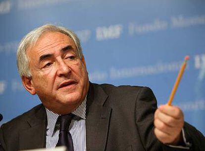 El director del FMI, Dominique Strauss-Kahn, en la última cumbre celebrada en Washington.