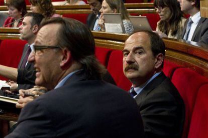 El diputado de CiU Xavier Crespo en el Parlament.