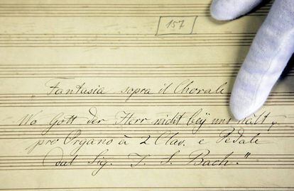Composición para órgano de Johann Sebastian Bach descubierta recientemente (1685- 1750).