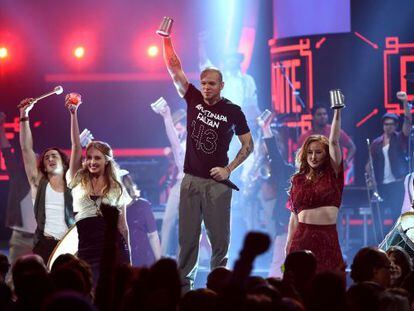 Calle 13 en la inauguració dels Grammy Llatins.