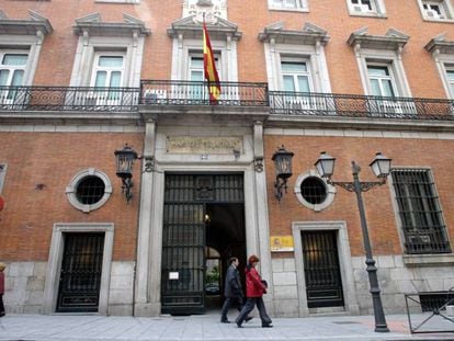 La sede del Ministerio de Justicia, en Madrid.