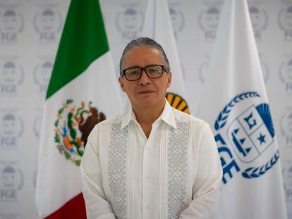 El fiscal de Quintana Roo, Oscar Montes de Oca, en las instalaciones de la Fiscalía en Playa del Carmen, el 3 de febrero.