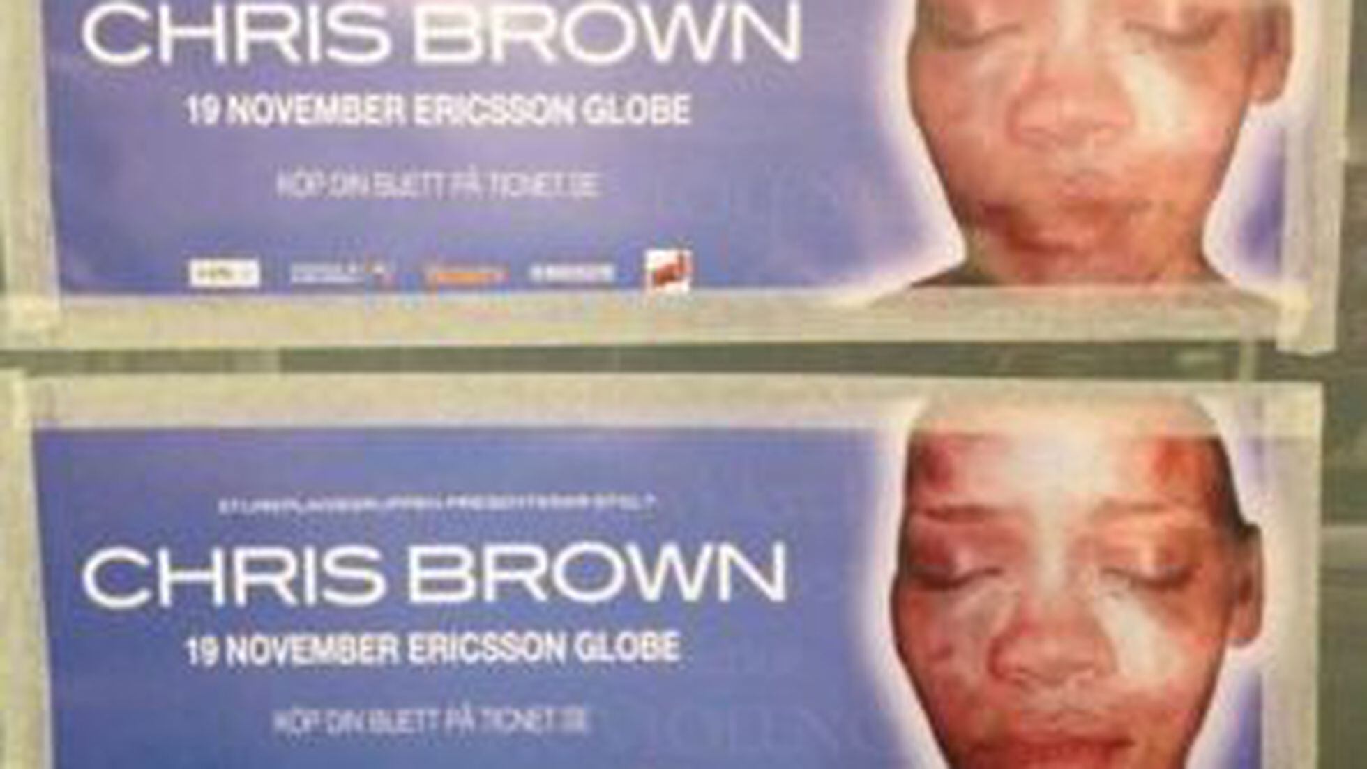 El cartel de la verg enza de Chris Brown Gente EL PA S