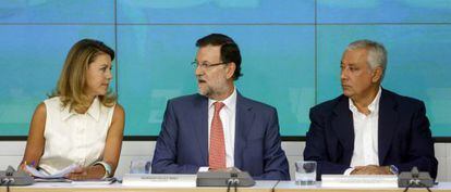 Cospedal, Rajoy y Arenas, el pasado 2 de septiembre.