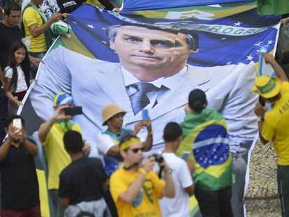 Seguidores de Bolsonaro, en Brasilia.