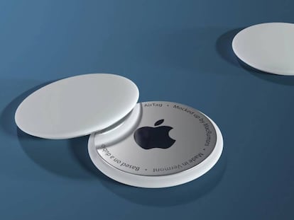 Diseño de concepto de las Airtags de Apple.