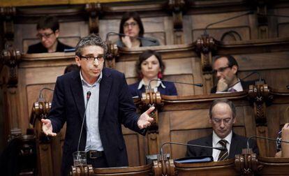 Jordi Martí en un pleno del Ayuntamiento de Barcelona.
