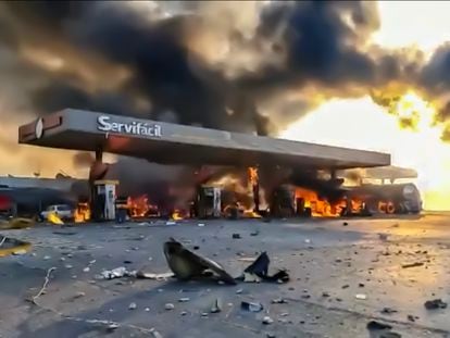 Explotó una pipa en gasolinera de Tula, Hidalgo, el 4 de febrero de 2022.