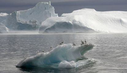 Un iceberg cerca de Groenlandia.