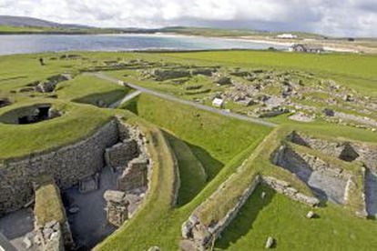 Excavaciones del asentamiento de Jarlshof, en las islas Shetland (Escocia).