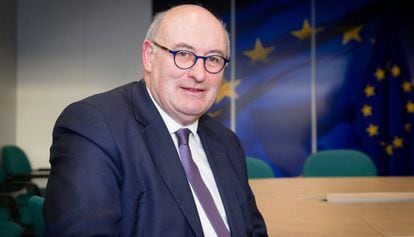 El comisario de Comercio, Phil Hogan, el lunes en Bruselas.