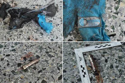 Quatre de les fotos amb restes de la bomba publicades per 'The New York Times'.