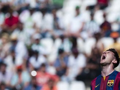 Messi, en el partido del Barcelona frente al C&oacute;rdoba. 