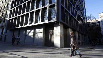 Fachada de la Audiencia Nacional, en la calle de Génova, en Madrid.