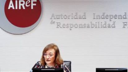 La presidenta de la Autoridad Independiente de Responsabilidad Fiscal (AIReF), Cristina Herrero.