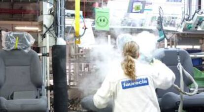 Producción de asientos de Faurecia.