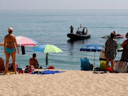 La playa del Cristall, en Badalona.