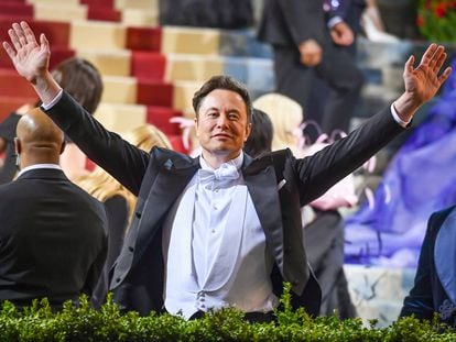 Elon Musk en la Gala Met el pasado 2 de mayo, en Nueva York.