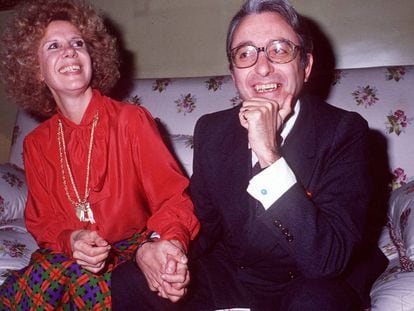 La duquesa de Alba y Jesús Aguirre, en marzo de 1978.