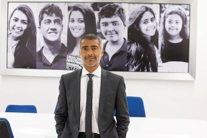 Romário just abans de l'entrevista.
