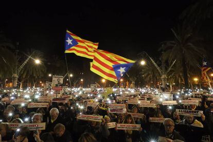 Manifestació davant del Tribunal Superior de Justícia de Catalunya.