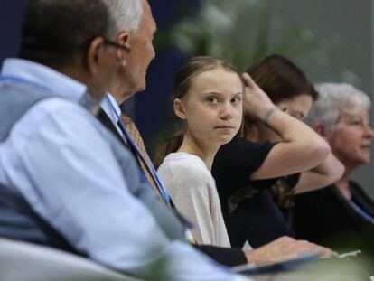 Greta Thunberg, este martes en la Cumbre del Clima.