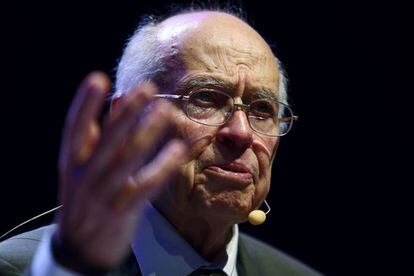 El matemático Michael Atiyah, durante una conferencia este año.