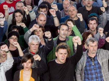 El dirigente de la izquierda abertzale Arnaldo Otegi en un acto político