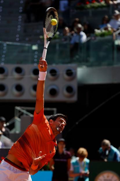 Djokovic, durante la semifinal masculina.
