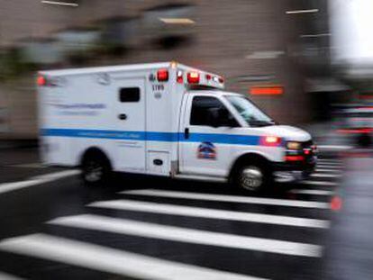 Una ambulancia en Nueva York, en abril de 2020.