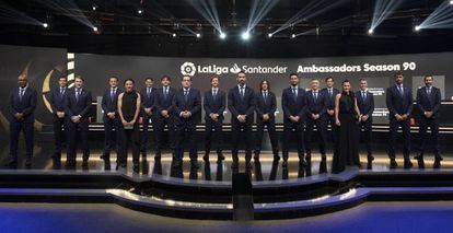 El equipo de embajadores de LaLiga para la presente temporada durante su presentación, el pasado octubre. 